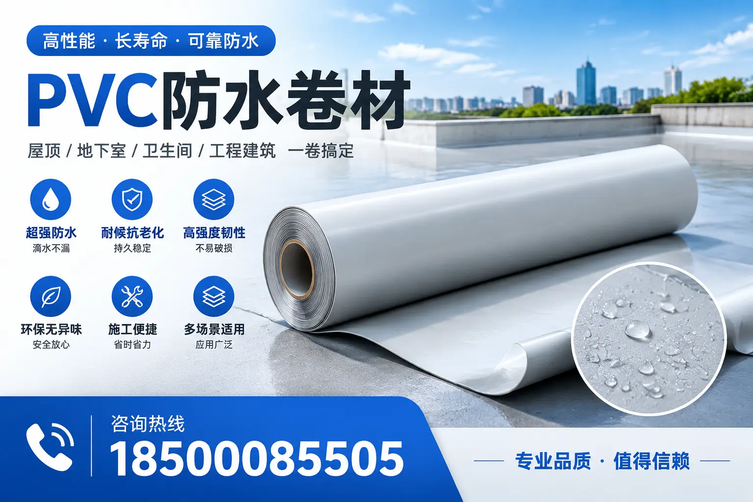 PVC防水卷材的防水效果评测，适合连云港的科学依据